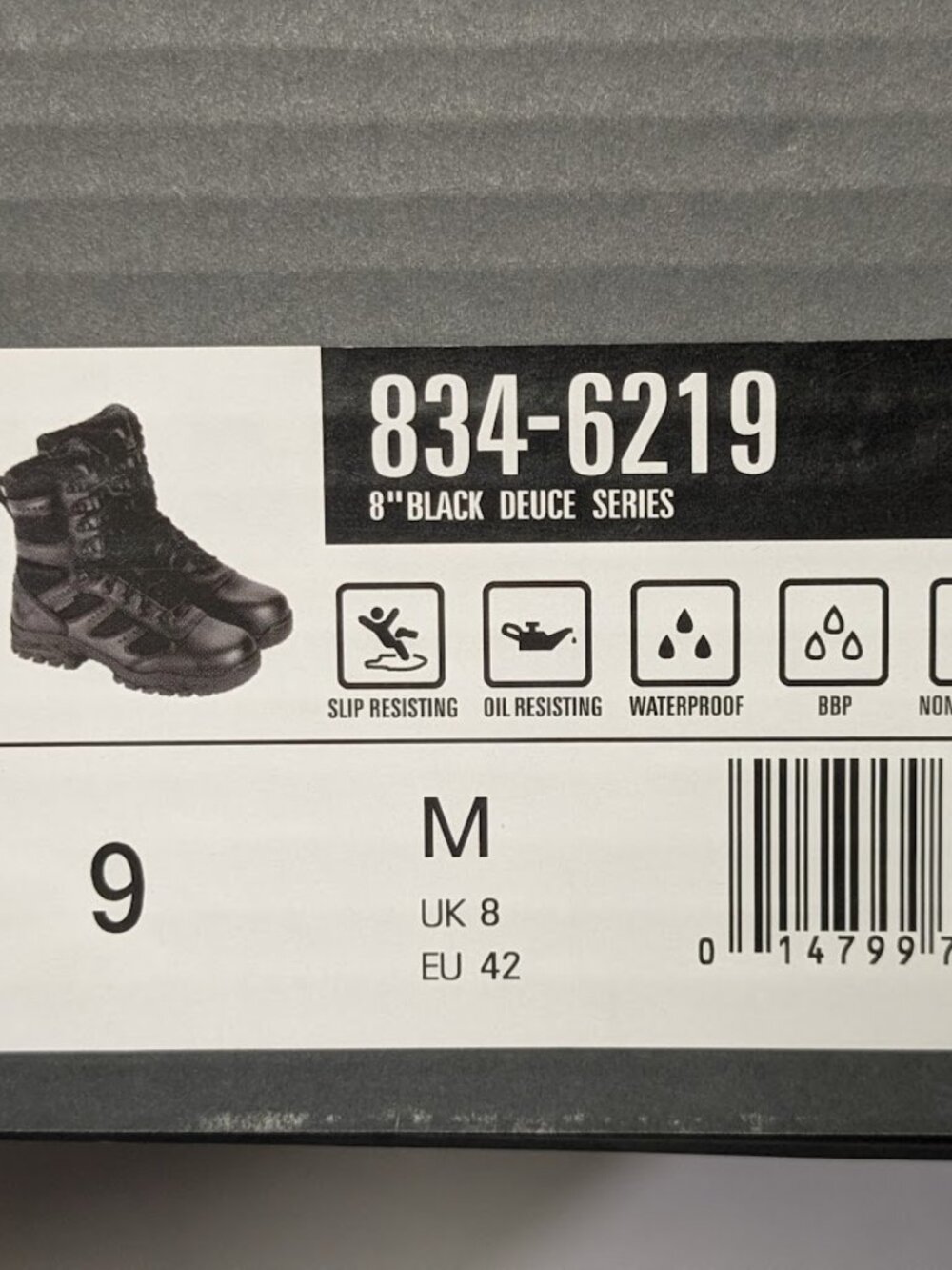 NWT Thorogood Mens 9M-The Deuce Series 834‑6219 Waterproof 8" Tactical Side Zip - Picture 2 of 11
